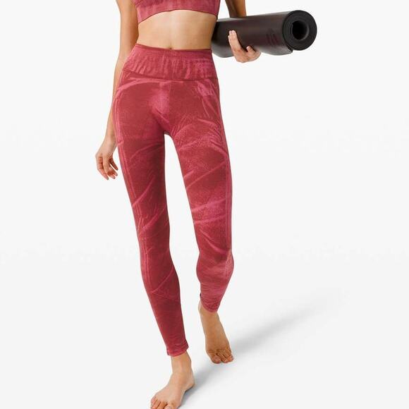 Lululemon Ebb to Street Tight Wash Stone Wash Chianti High Rise Legging Pant - Picture 10 of 12